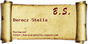 Berecz Stella névjegykártya